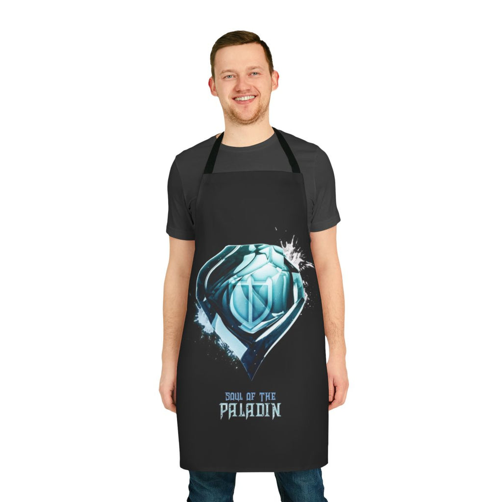 Enchanted fantasy apron featuring paladin relic design from Final Fantasy XIV