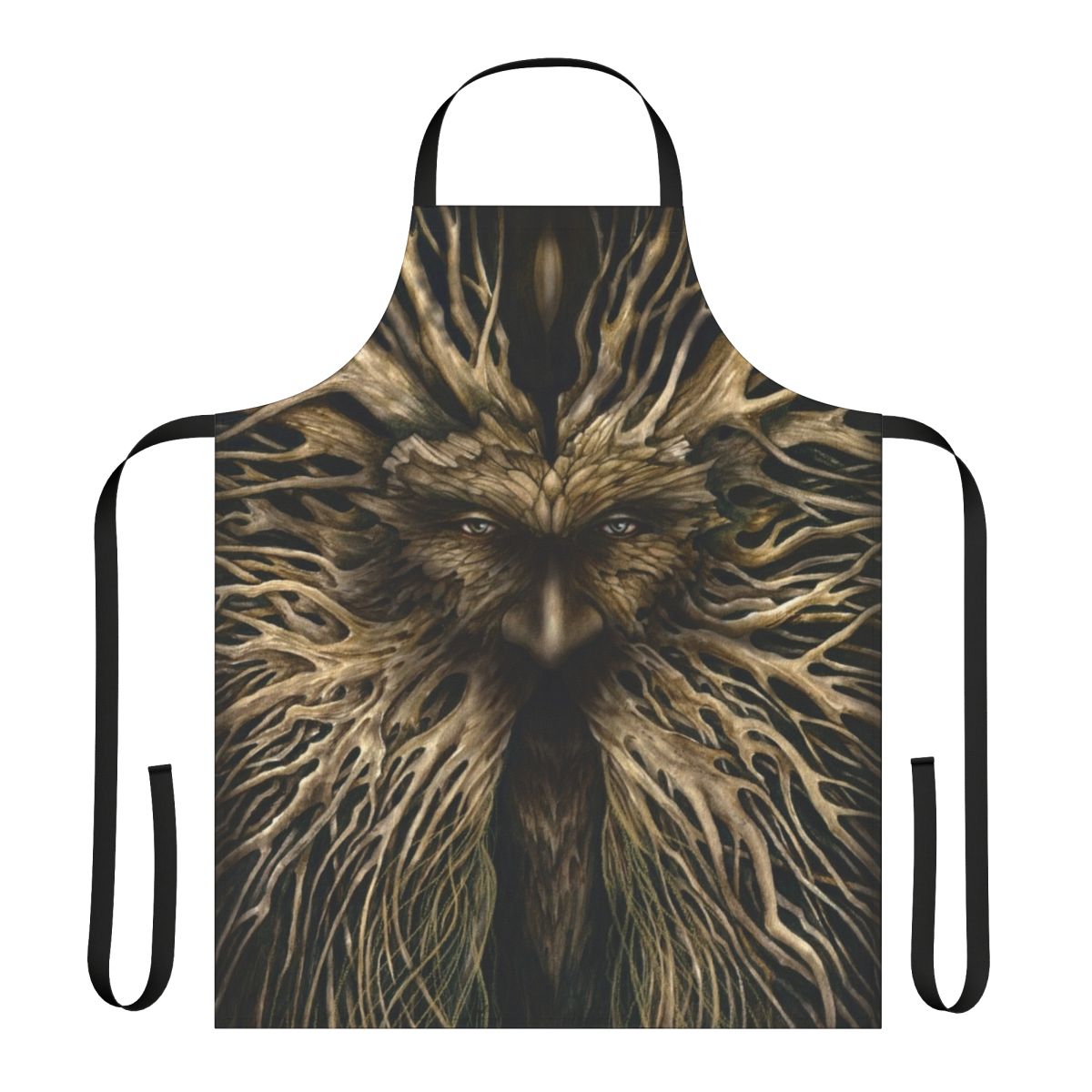 Greenman apron with intricate nature-inspired design