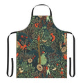 Whimsical apron with enchanted forest and woodland creatures pattern