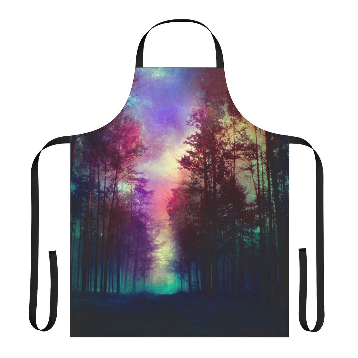 Magical forest-inspired apron with whimsical nature imagery