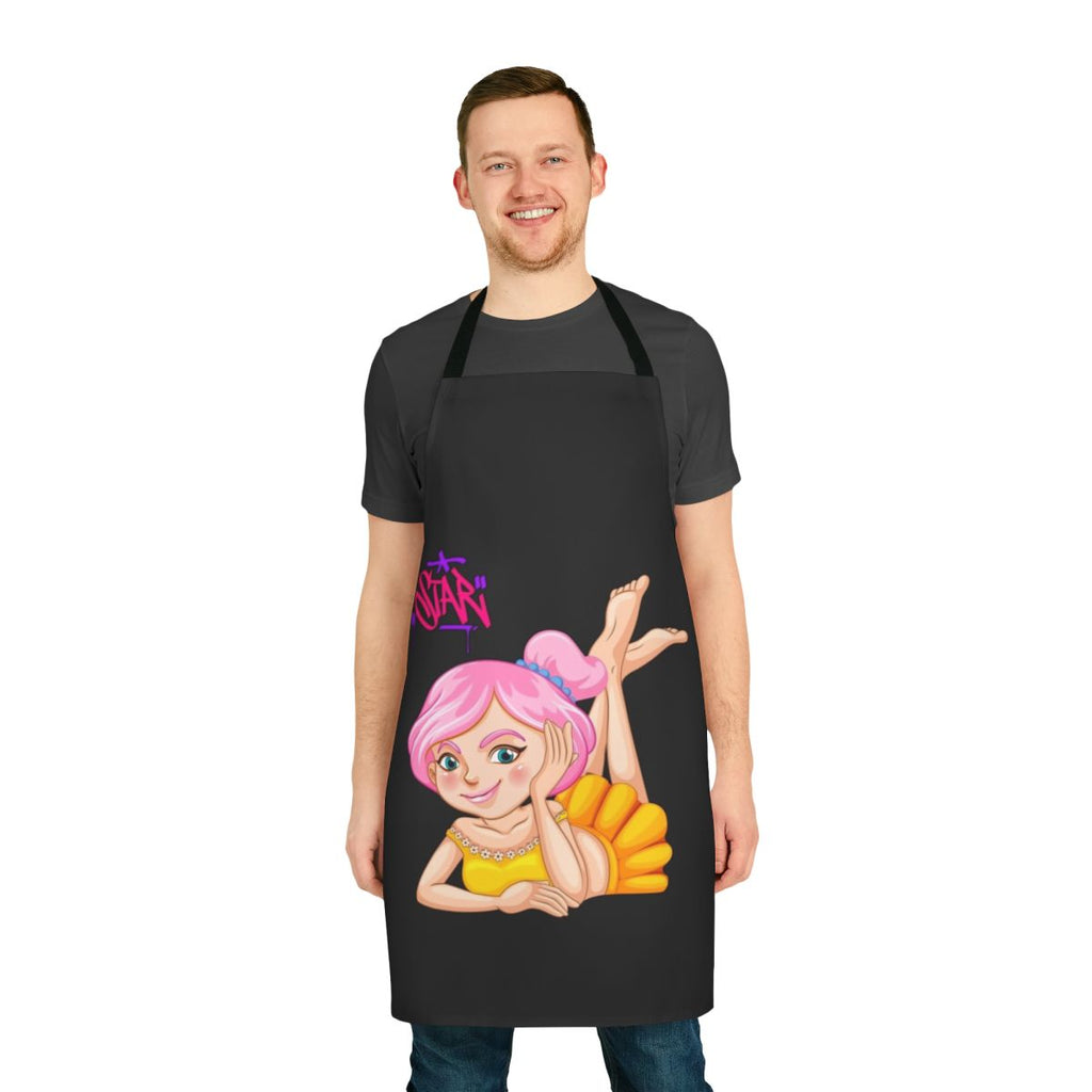 Whimsical apron featuring a variety of mythical and legendary creatures like dragons, unicorns, and more.