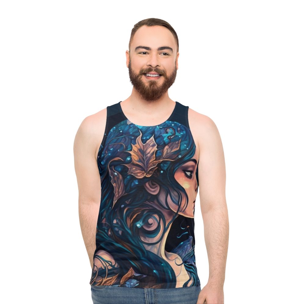 Unisex tank top featuring mythical sea creatures