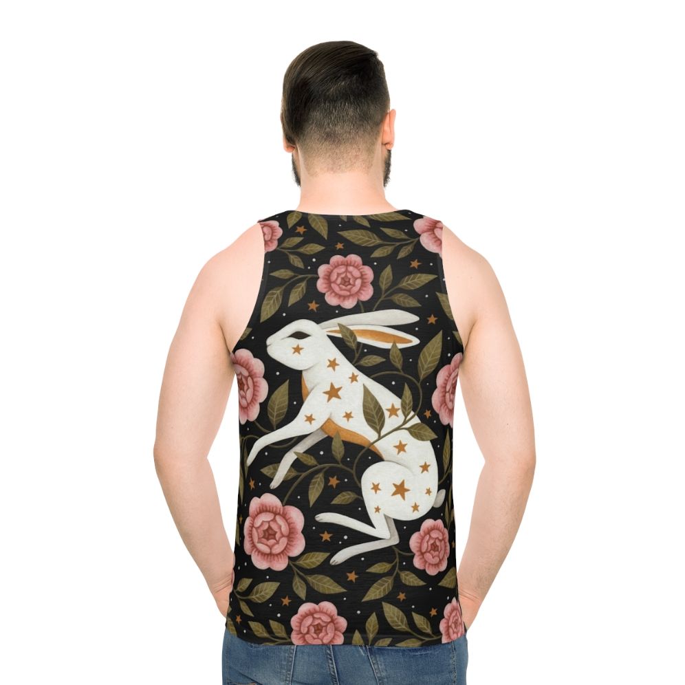 Unisex tank top with enchanted nature and floral design