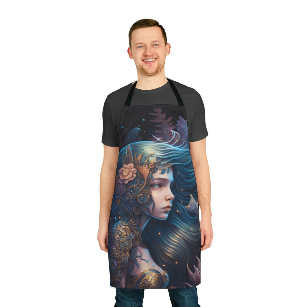 Apron featuring magical sea creatures and mythical ocean beasts