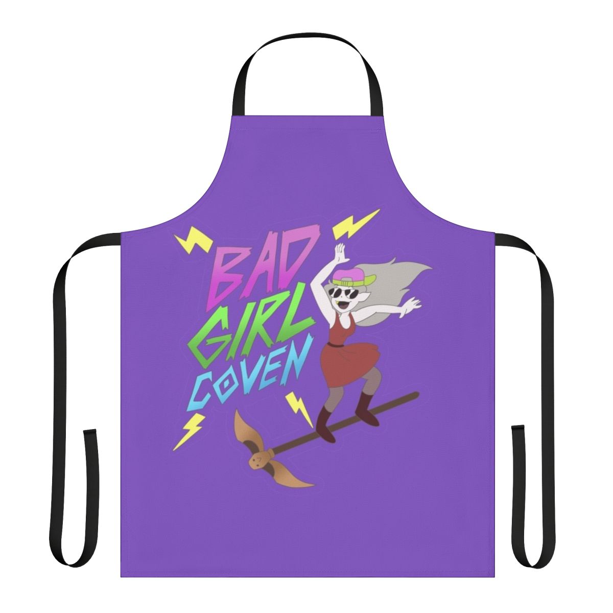 Enchanted witch-inspired apron with a purple design and The Owl House-themed elements