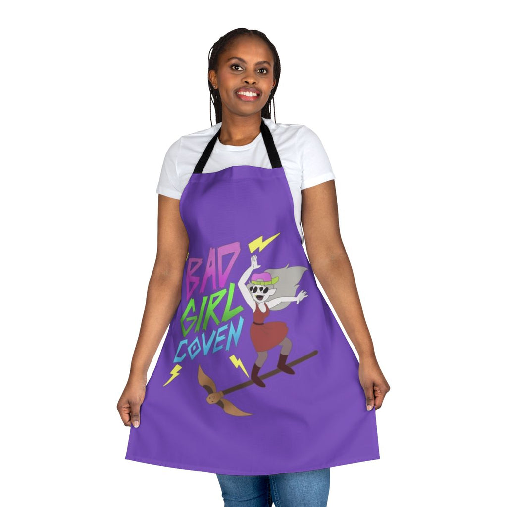 Enchanted witch-inspired apron with a purple design and The Owl House-themed elements