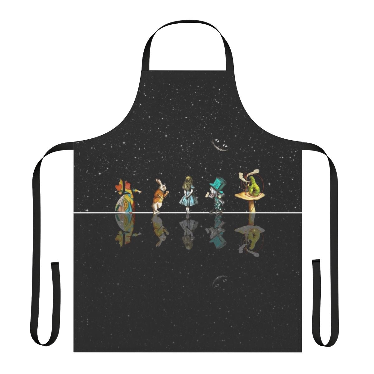 Alice in Wonderland-inspired apron with a starry night design