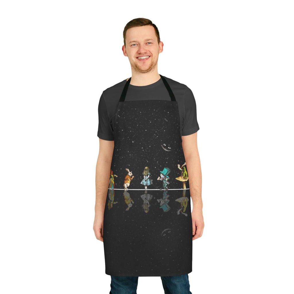 Alice in Wonderland-inspired apron with a starry night design