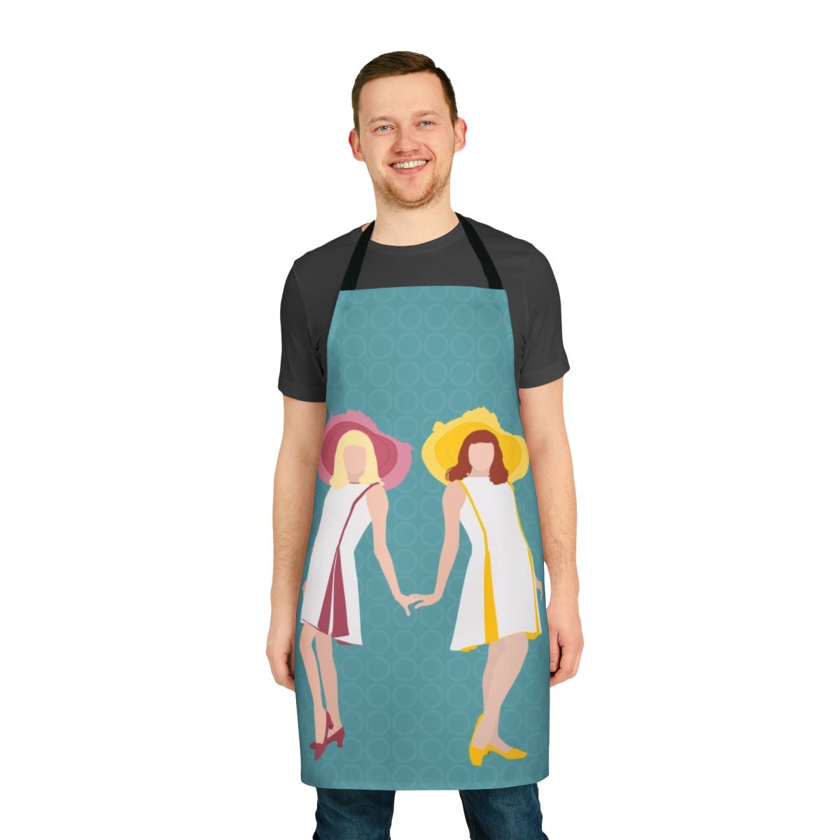 Apron featuring the iconic imagery from the French musical film "The Young Girls of Rochefort"