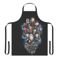 Baldur's Gate inspired apron with fantasy characters and logos