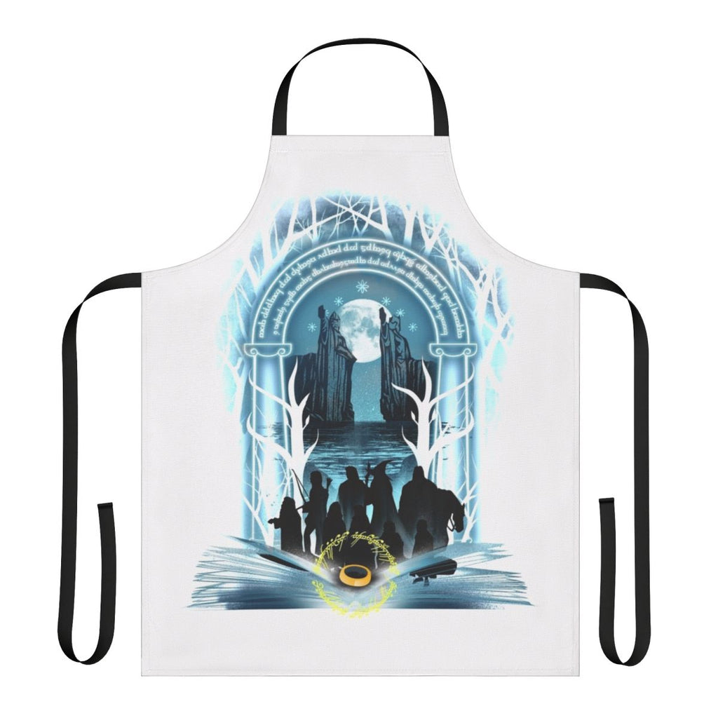 Apron with a magical book of fellowship design for book enthusiasts