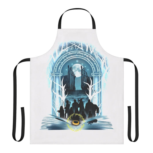 Apron with a magical book of fellowship design for book enthusiasts