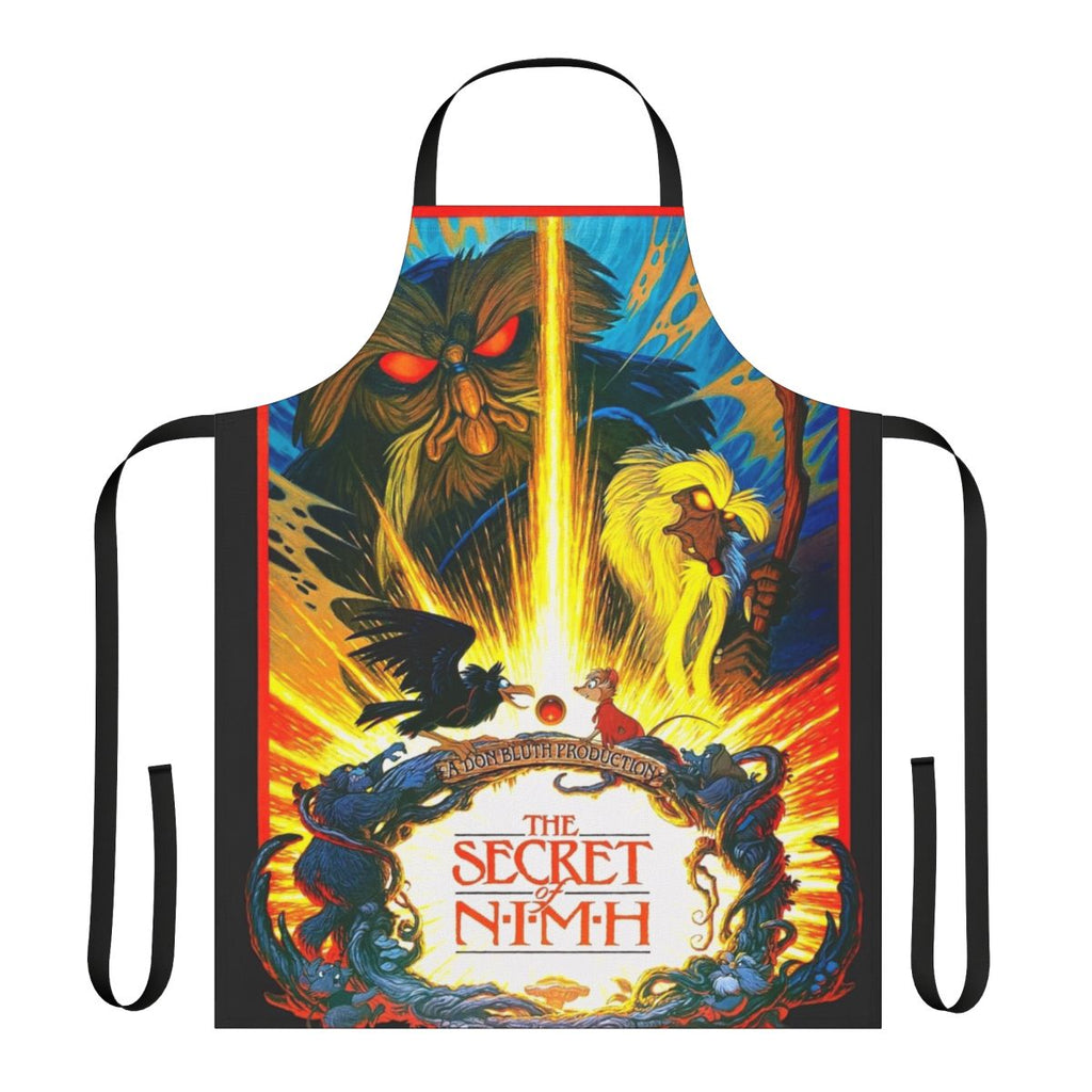Apron featuring characters and imagery from the classic 1980s animated film The Secret of NIMH