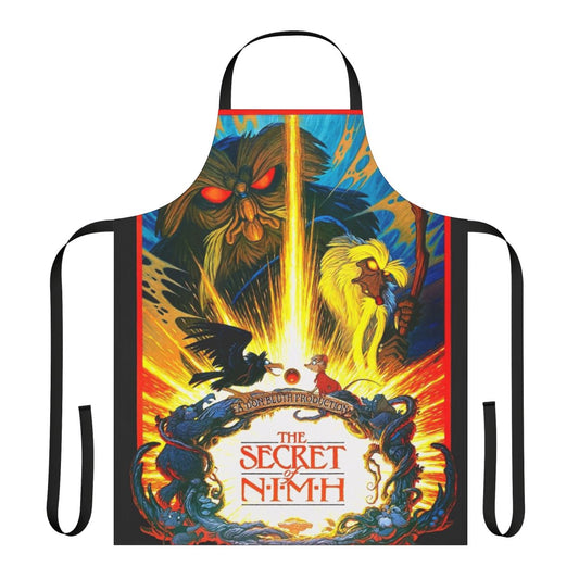 Apron featuring characters and imagery from the classic 1980s animated film The Secret of NIMH