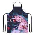 Chobits-inspired cat girl apron with rose and sparkle design
