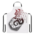 A stylish apron featuring fantasy-themed designs, perfect for D&D fans and home chefs.