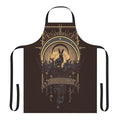 Spooky apron featuring the black rabbit of Inlé from the dark fantasy world of Watership Down