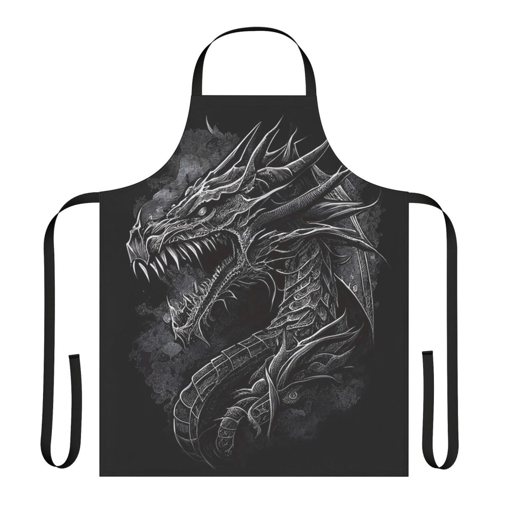 A high-quality apron featuring a striking dragon design, perfect for fantasy fans and culinary adventures.