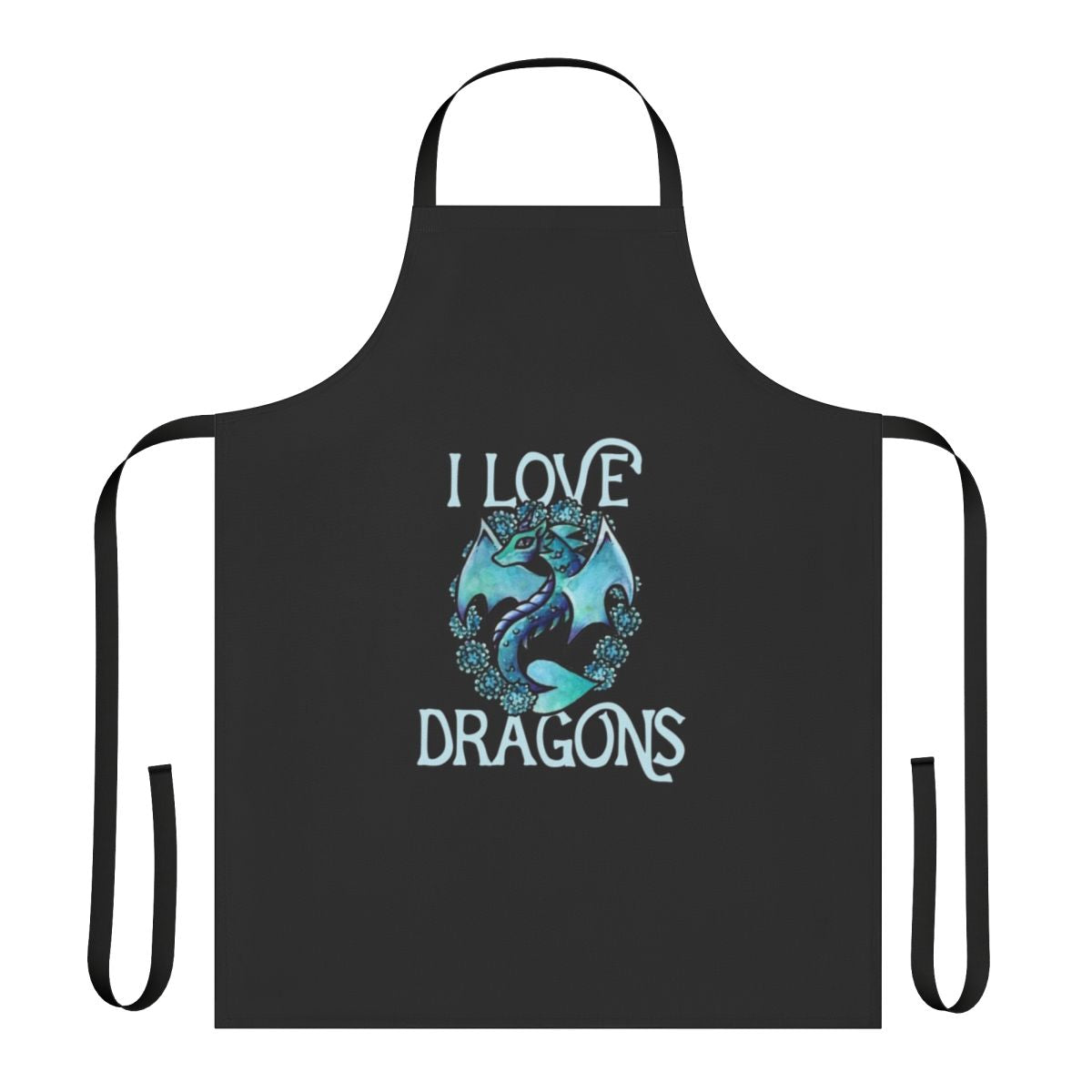 Vibrant purple dragon design on a high-quality apron