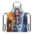 Enchanting evil queen and ice queen fantasy art design on a high-quality apron