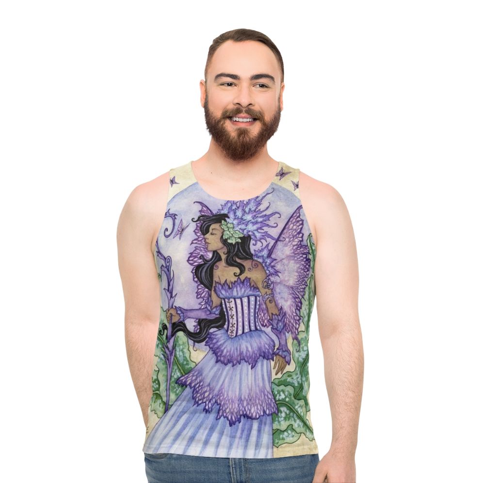 Fairy fantasy unisex tank top with butterfly design