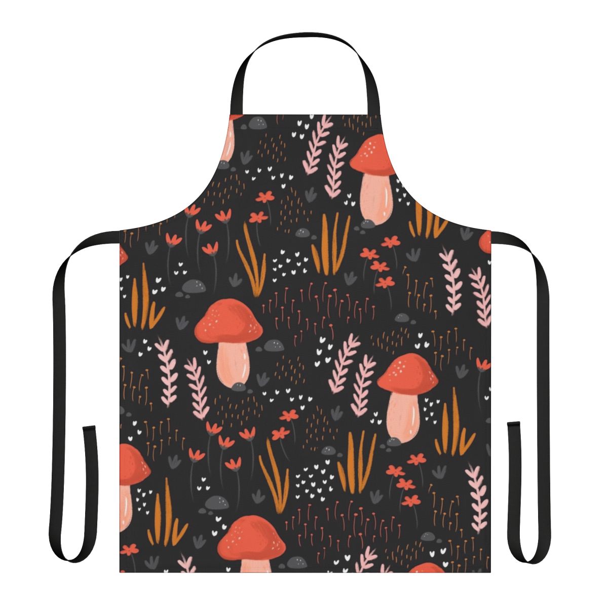 Fairy garden themed apron with floral and nature-inspired design