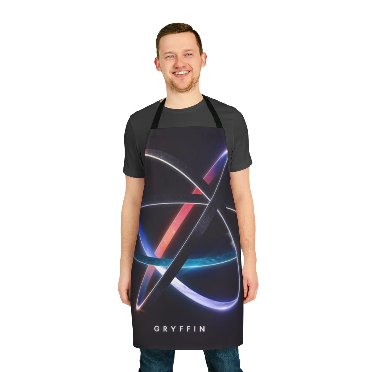 Gryffin-themed apron with magical design