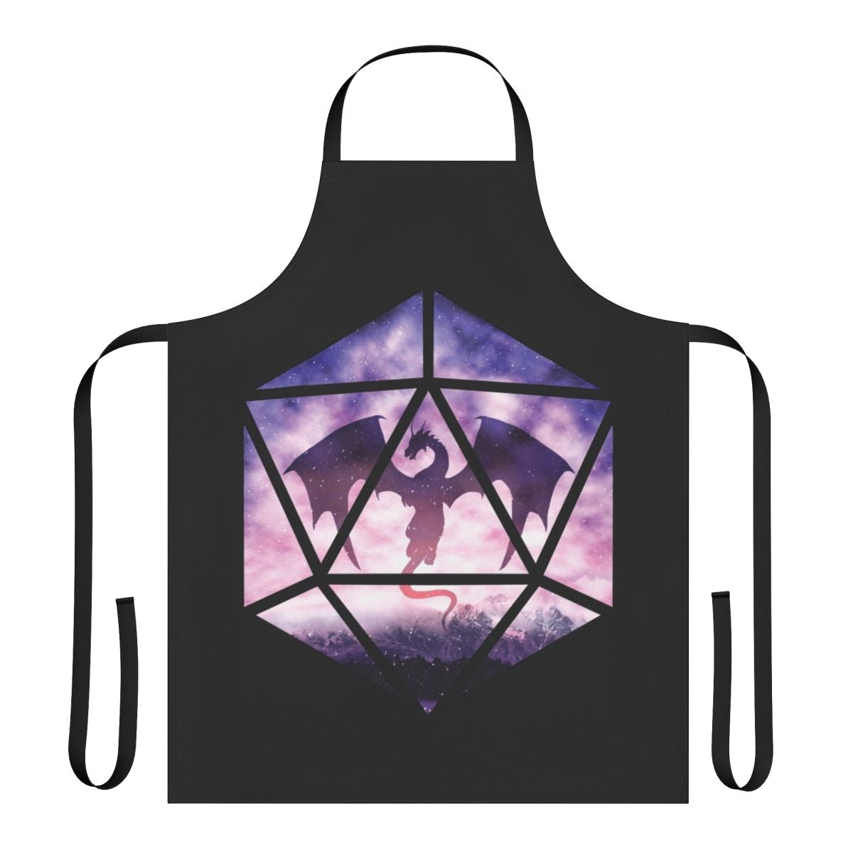 A vibrant, dragon-themed apron perfect for tabletop RPG players and game masters.