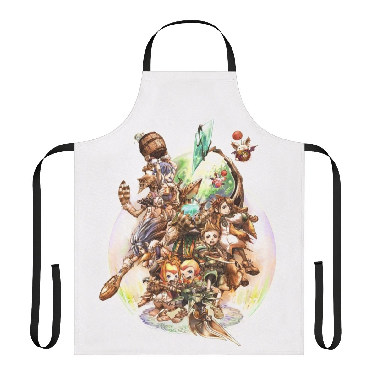 Whimsical fantasy crystal-themed apron with magical design