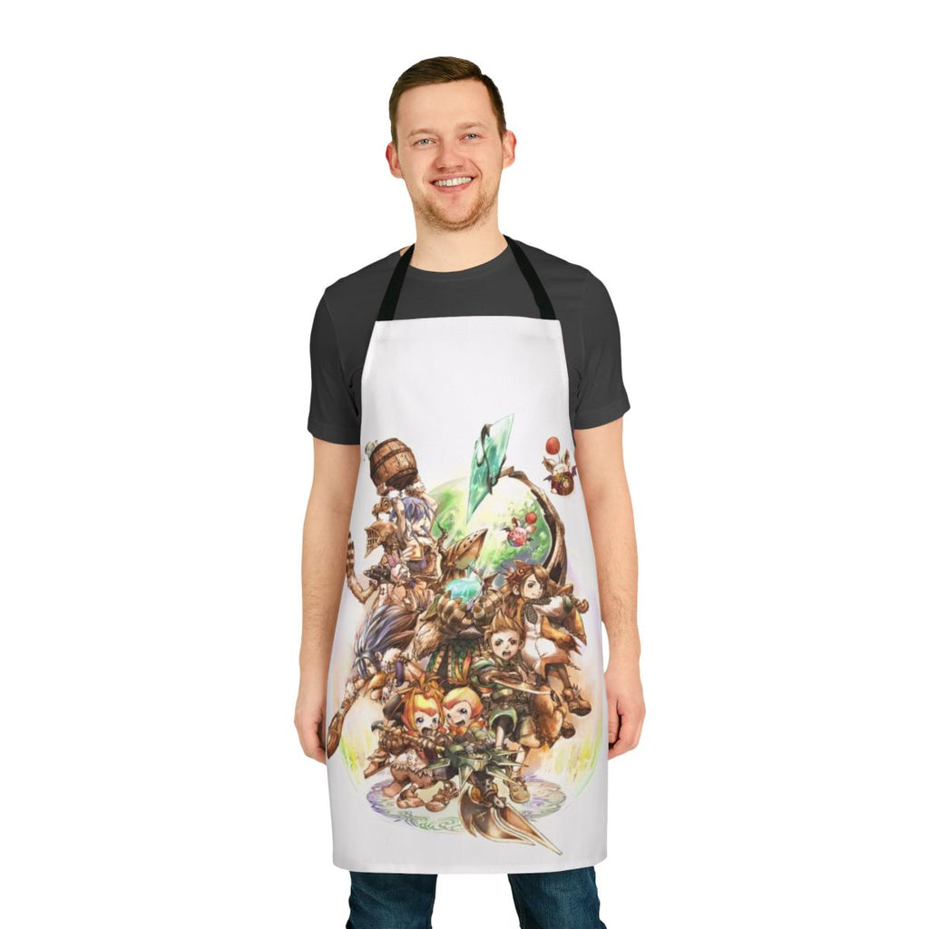 Whimsical fantasy crystal-themed apron with magical design