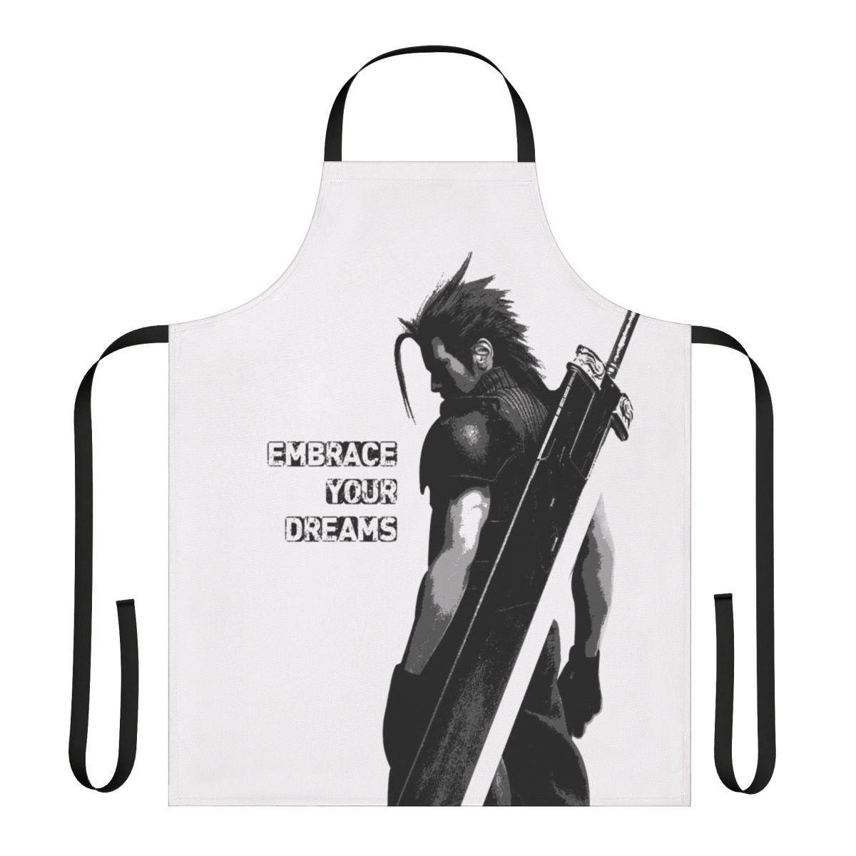 Enchanting fantasy-inspired apron with characters from popular video game series