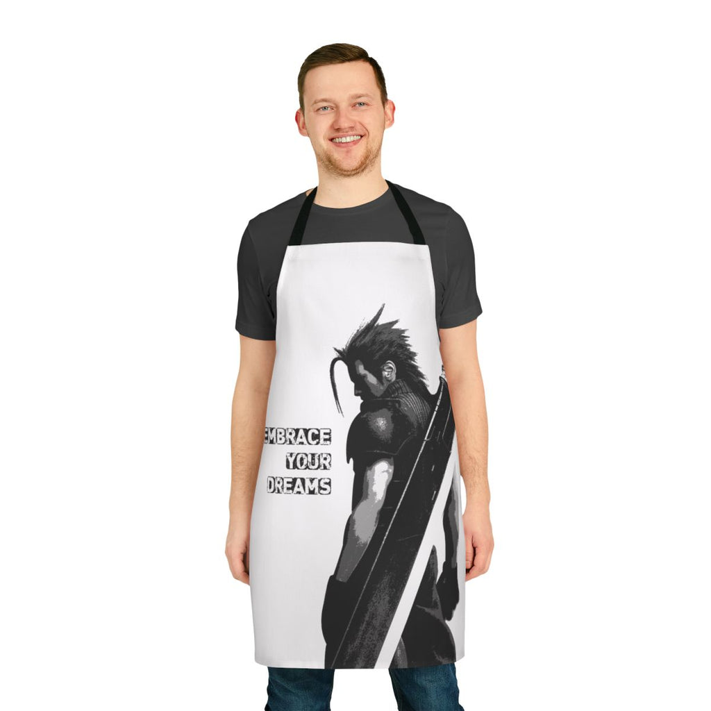 Enchanting fantasy-inspired apron with characters from popular video game series
