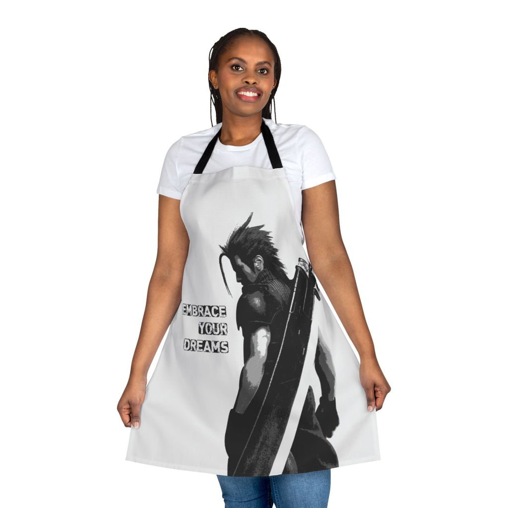 Enchanting fantasy-inspired apron with characters from popular video game series