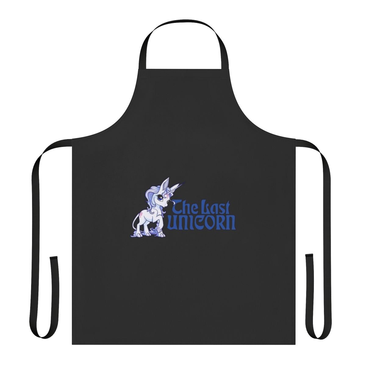Whimsical The Last Unicorn-inspired apron featuring a majestic unicorn