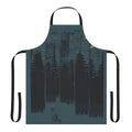 A high-quality apron featuring a mysterious fox in a moonlit forest scene