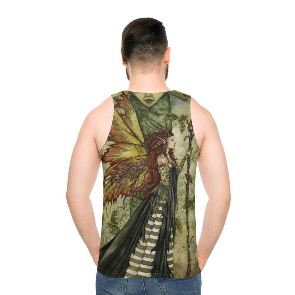 Enchanting green fairy unisex tank top