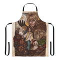 Labyrinth-themed apron featuring intricate maze design and beloved characters