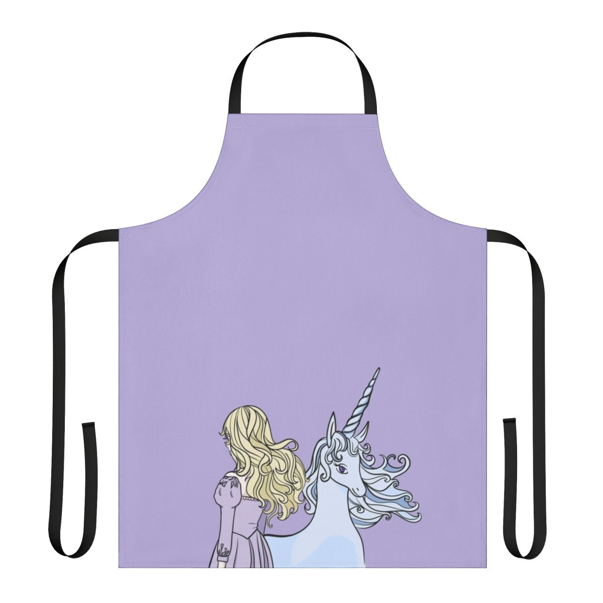 Whimsical apron featuring the beloved character Lady Amalthea from the classic fantasy film The Last Unicorn