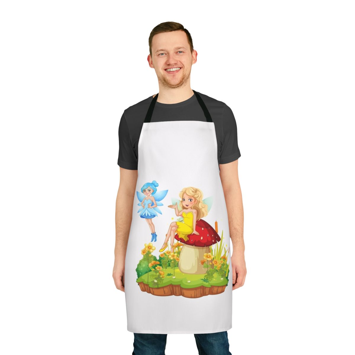 Apron featuring a design with legendary animals, mystic dragons, and other fantasy creatures
