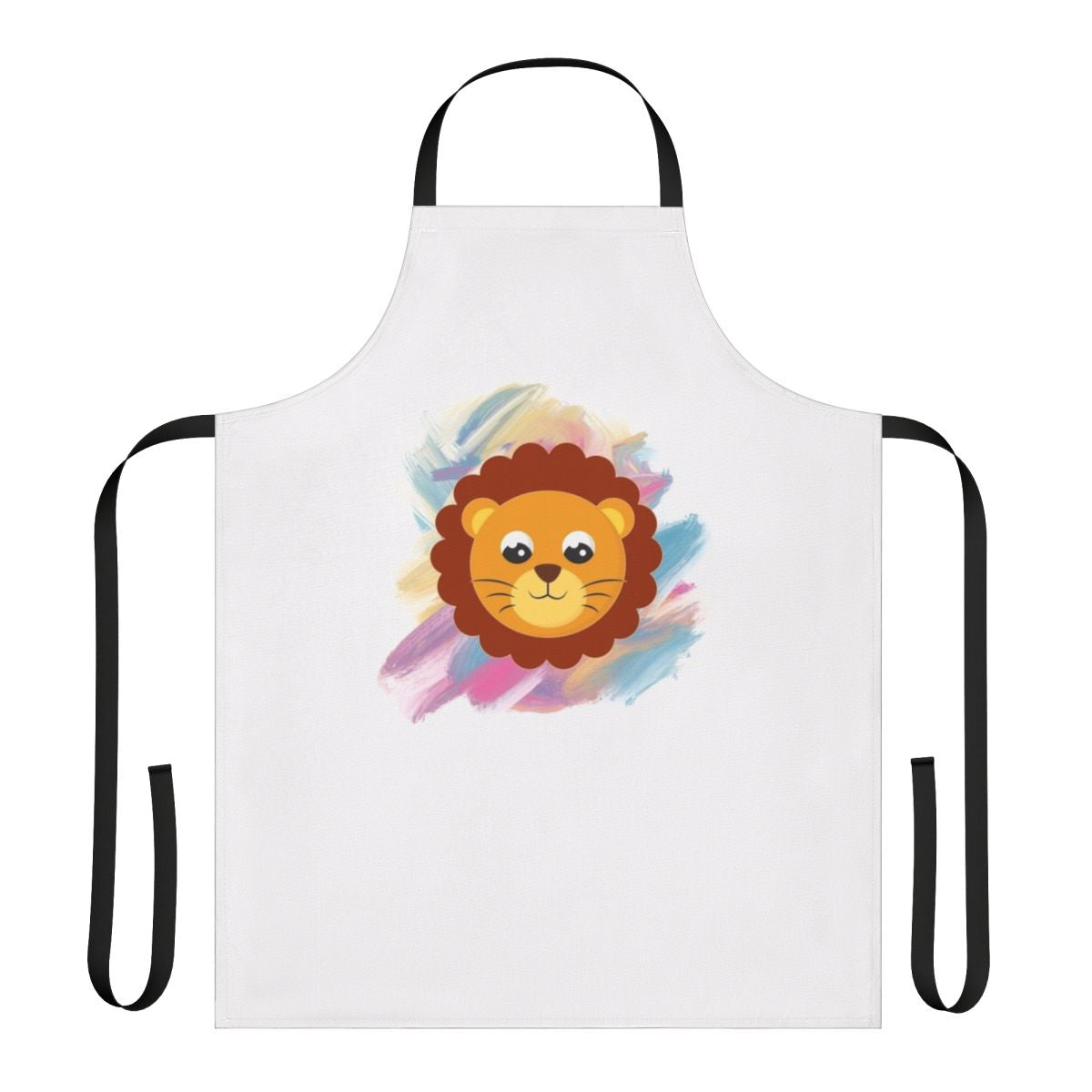 Apron featuring a design with mystical legendary animals including a dragon, unicorn, and falcon.