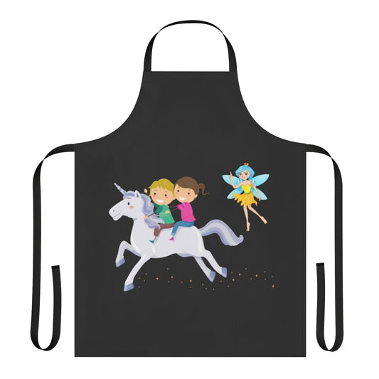 Enchanting Apron Featuring Legendary Animals, Mystic Dragon, and Fantasy Art