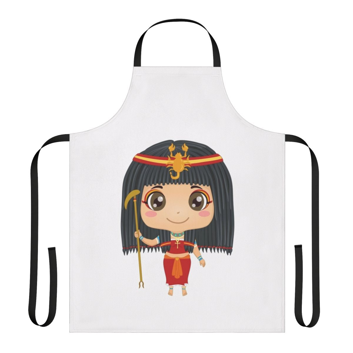Apron featuring a design of legendary animals including a dragon, unicorn, and falcon.