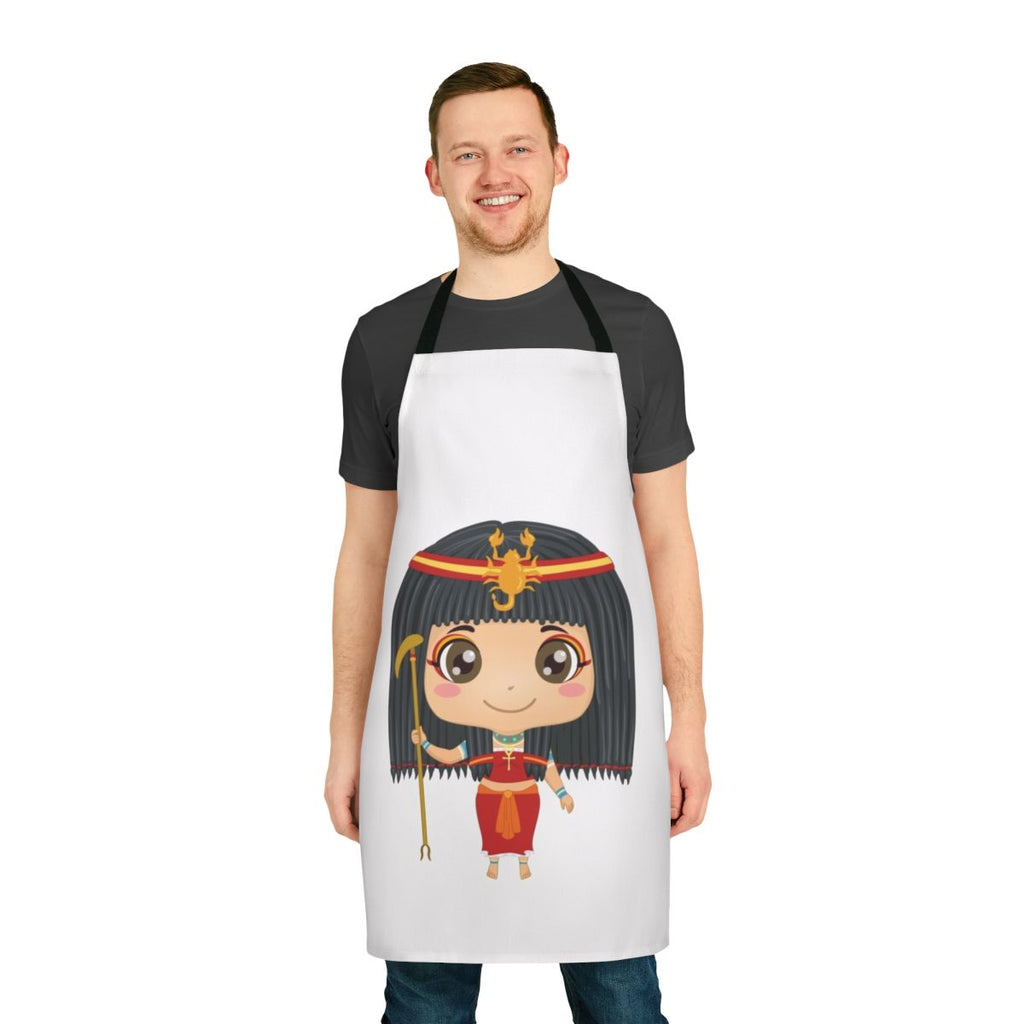 Apron featuring a design of legendary animals including a dragon, unicorn, and falcon.