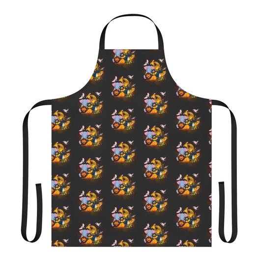 Enchanting Legendary Animals Apron with Mystic Dragon, Unicorn, and Falcon