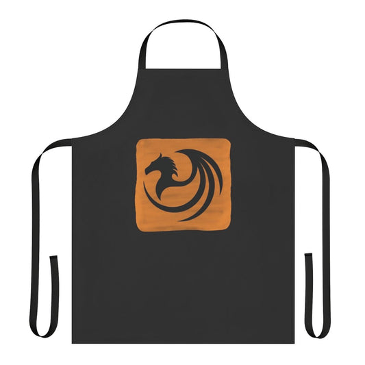 Apron featuring a whimsical design of legendary animals and a mystical dragon