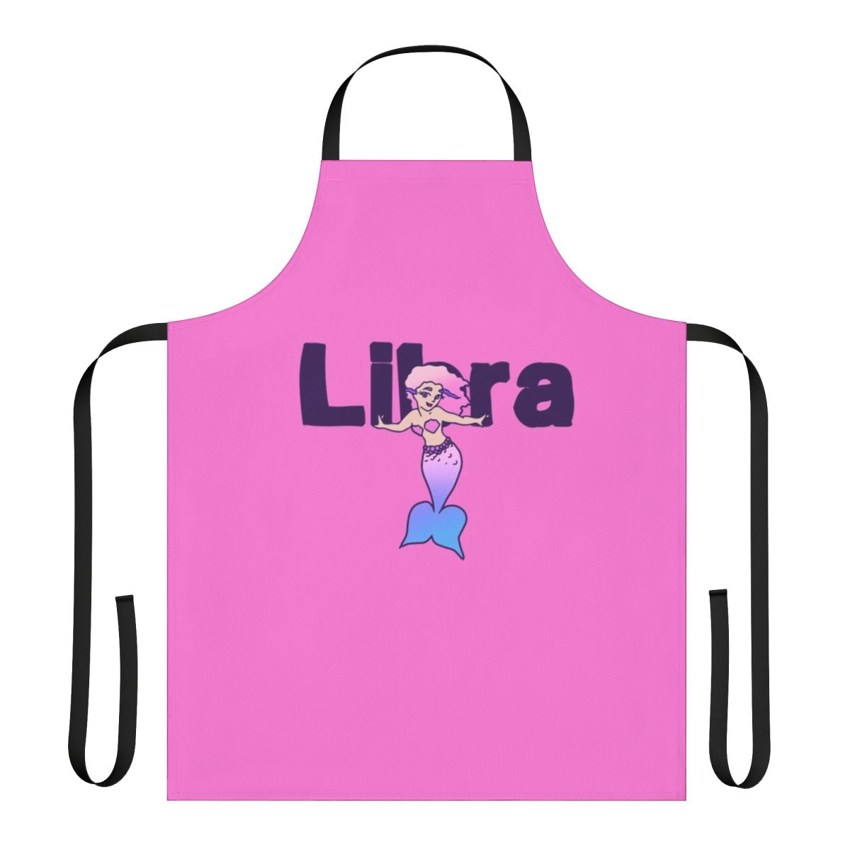Libra mermaid design printed on a high-quality, durable apron