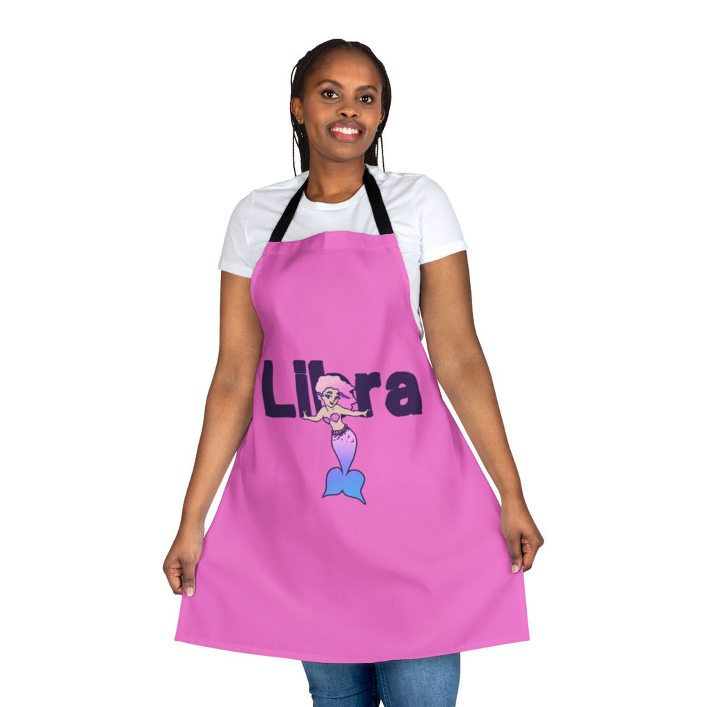 Libra mermaid design printed on a high-quality, durable apron