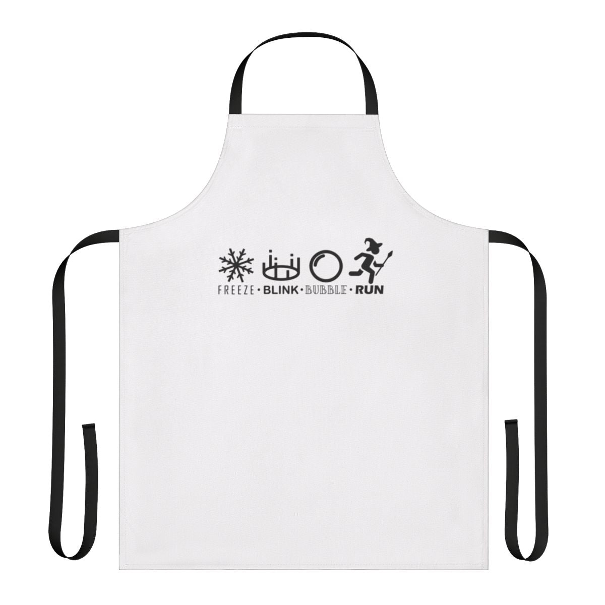 Enchanting mage-inspired apron featuring blink, bubble, and freeze spells