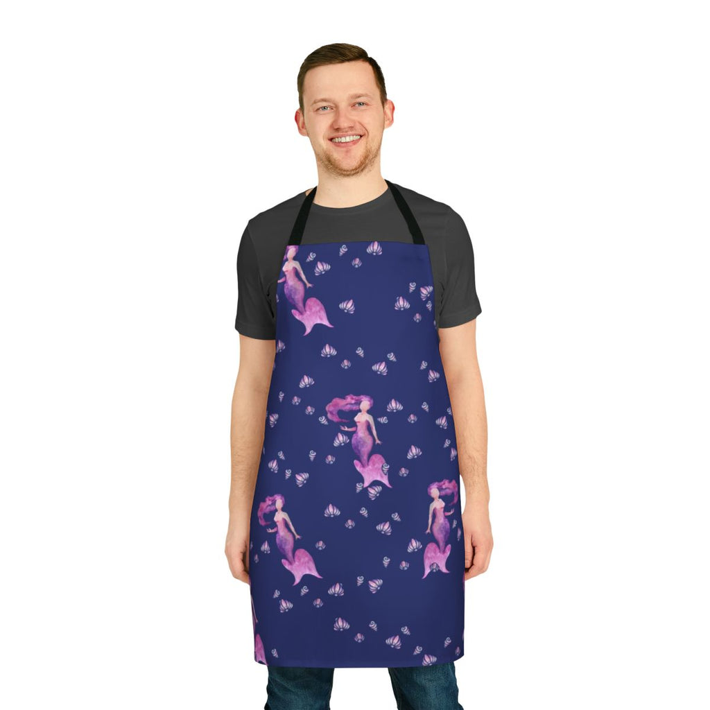Mermaid-themed apron with a whimsical ocean design