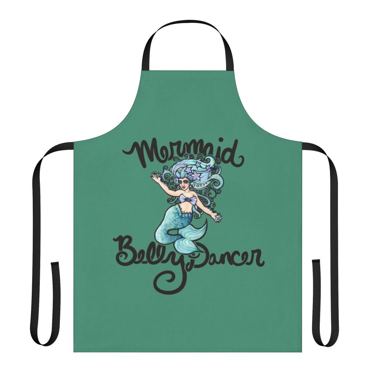 Whimsical mermaid-themed apron featuring a belly dancer design